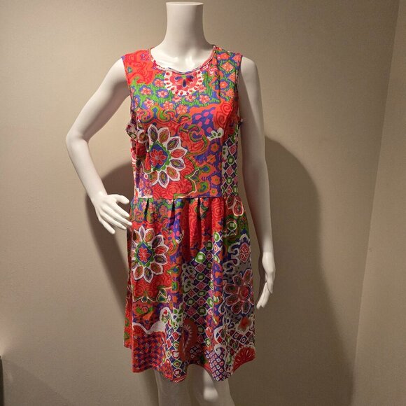Jude Connally Rachel Sleeveless Multicolored Floral Print M - Picture 1 of 5